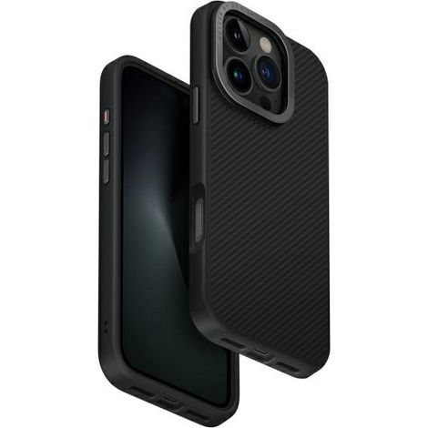 Funda Uniq Keva Max para iPhone 16 Pro 6.3 Magclick Charging, color negro/negro (carbono). (1/5)