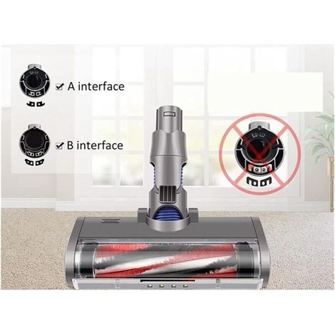 Bardusch - Spazzola rotante per aspirapolvere e spazzola per pavimenti. Compatibile con Dyson V6 (colore: come mostrato in foto) (1/3)