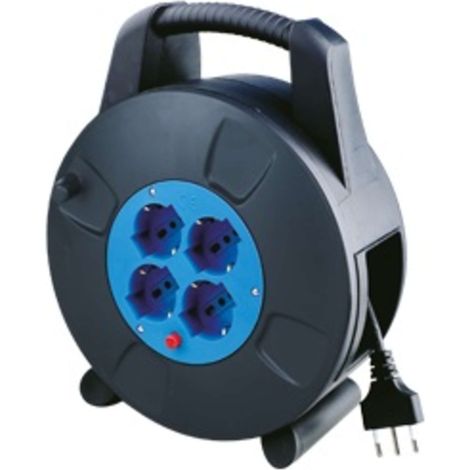 AVVOLGICAVO 4 POSTI BIPASSO/SCHUKO 10METRI CON PROTEZ. TERMICA (PEA4-10-BK)