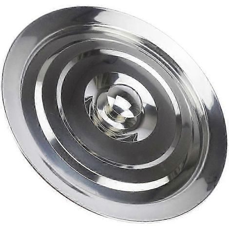 Couvercle de lavabo en acier inoxydable, couvercle rond argenté pour saladier avec poignée, diamètre 27,3 cm, empêche les éclaboussures, 1 pièce (1/5)