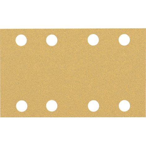 Bosch – Papier abrasif EXPERT C470 2608900879 Grain 80 – 8 trous perforés – 133 x 80 mm – Pour ponceuse vibrante – Lot de 10 (1/8)
