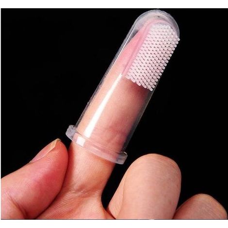 Brosse à dents à doigt pour chien et chat - Hygiène dentaire animale - Soin bucco-dentaire pour animaux (1/5)