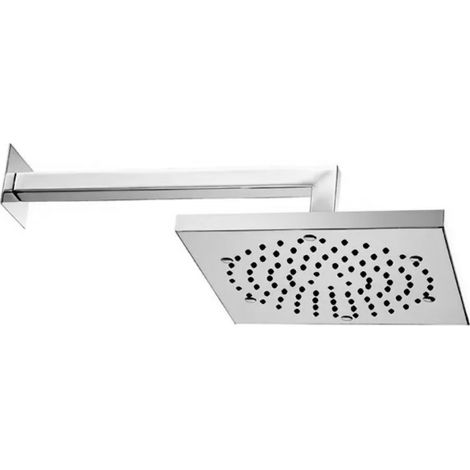 BRACCIO CON SOFFIONE QUADRATO IN OTTONE CROMATO MODELLO CUBE 210X210 MONOGETTO - BRACCIO QUADRO   BOSSINI SRL