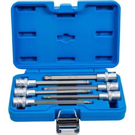 Jeu de douilles à embouts 12,5 mm (1/2") six pans intérieurs avec tête sphérique 5 - 12 mm 6 pièces BGS (1/3)