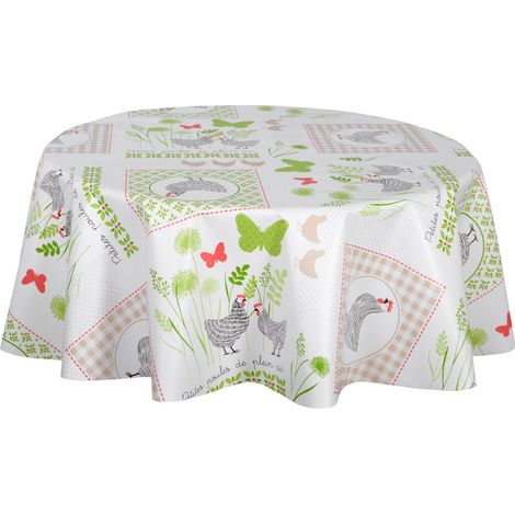 Nappe en toile cirée ronde motifs papillons JOSS (1/3)