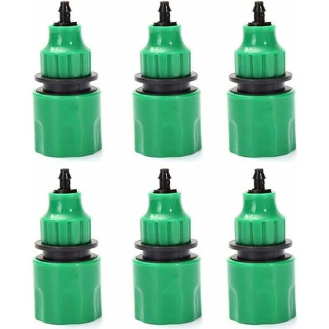 Gartenschlauch Einwegadapter Wasserhahnanschluss Fitting für Bewässerung 6er Pack