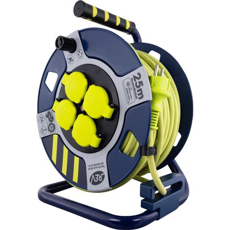 Rouleau de câble REV H07RN, plastique, noir/jaune, IP44, 25 m (1/5)