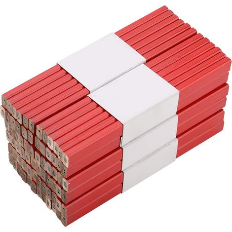 72 unidades de lápices de carpintero octogonales de 175 mm, lápiz rojo octogonal para trabajar la madera, lápiz de carpintero, lápiz de ebanista de mina dura, lápiz de ebanista de mina negra
