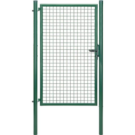 ALBERTS Wellengitter-Einzeltor, zinkp.grün Kst.b., B Mitte-Mitte Pf.1020mm, H1750mm (1/2)