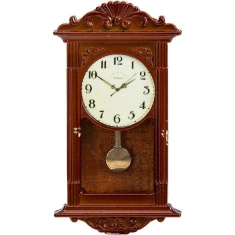 Horloge suspendue en métal pour maison de poupée, mobilier et accessoires pour maison de poupée. (1/5)