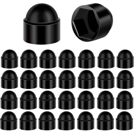 Cache-écrous M5 pour clé de 8 Anthracite 30 pcs capuchons de protection pour vis Cache-vis noir (1/5)