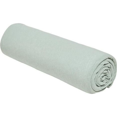 Drap housse TODAY Essential - 140 x 190+25 cm - 1 personne - 100% Coton jersey - Celadon (1/3)