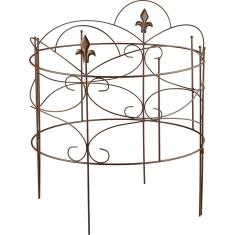 Set di 2 supporti decorativi semicircolari da giardino per piante perenni in ferro nero 130016825