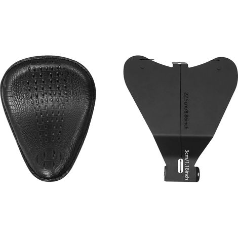 Coussin de siège de moto, cuir PU confortable, installation facile, noir (1/2)