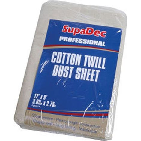 Primaflow 12Ft X 9Ft Cotton Dust Sheet (1/2)