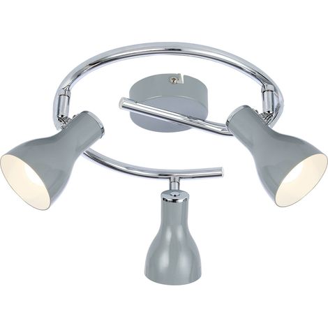 Plafonnier Candellux Julie chromé 42 cm 3xE14 métal