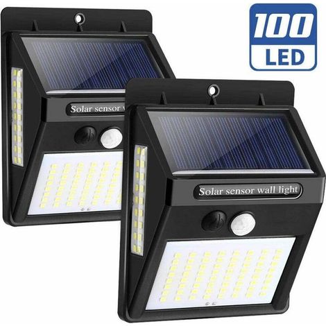 Set 2pcs Solar Led Spotlight Lamp Motion Sensor Light Outdoor Garden (1/5)