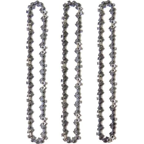 Chaine Tronconneuse 14 pouces - 3 pieces - 52 maillons faible rebond - Compatible Husqvarna Bosch