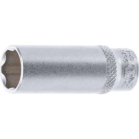 1 - Douille - Clé - Acier Chrome-Vanadium - Profil Super Lock - Finition Chromée Mate - Pour Mécanique Générale - Argent - 6,3 mm x 13 mm (1/3)