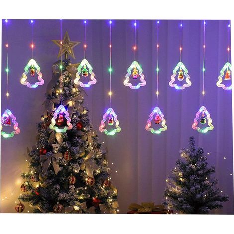 Guirlande lumineuse de Noël, guirlande décorative USB avec télécommande, sapin de Noël coloré - (1/5)