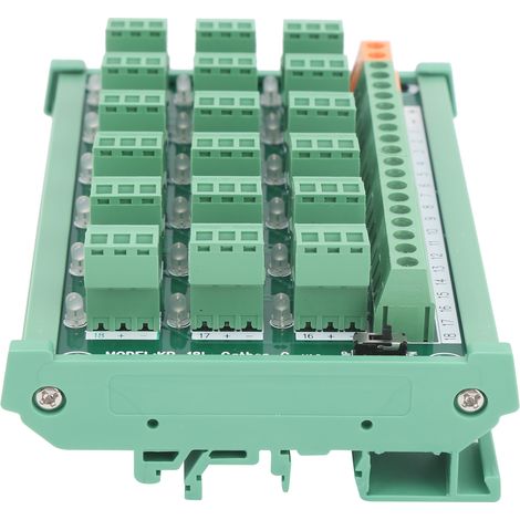 Borne de jonction rail DIN 3 fils 18 canaux carte d'acquisition NPN PNP KP-18L-Gther-C (1/5)