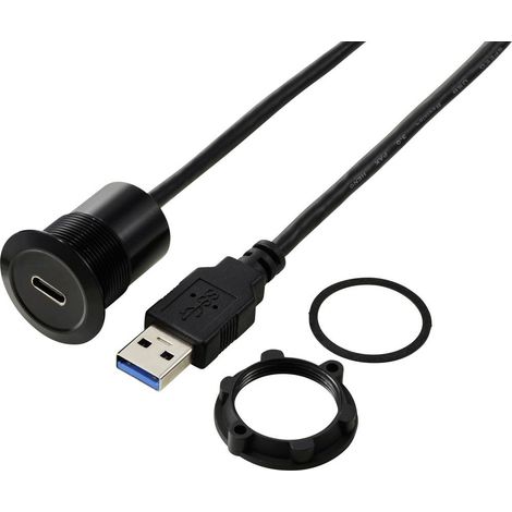 USB-C® (3.1) presa/USB-a (3.0) spina 1 m cavo nero TC-13376312 TRU COMPONENTS Contenuto: 1 pz.
