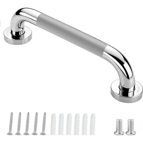 Barre d'appui antidérapante en acier inoxydable 304 pour salle de bain, pour cuisine, chambre, salle de bain, douche et escaliers, 30 cm, 1 pièce (1/5)