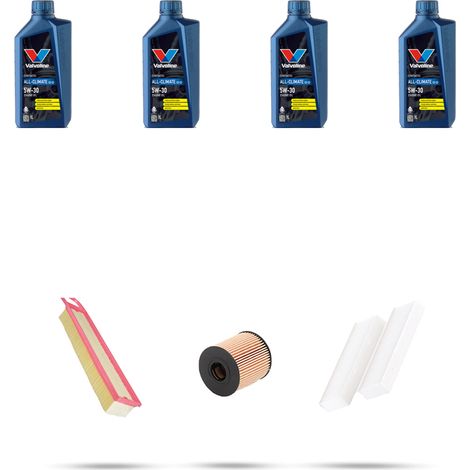 Kit tagliando 3 FILTRI e 4L OLIO compatibile con Peugeot Partner II 1.6 72kw dal 2010 (1/5)