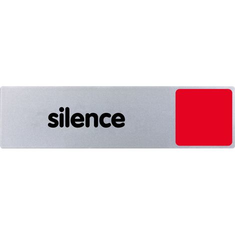 Plaque de porte Silence - couleur 170x45mm - 4033556