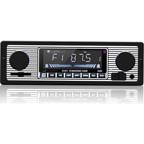 Bluetooth-Autoradio, Vintage-Bluetooth-Autoradio, 4 x 60 W, MP3-Player mit Fernbedienung, unterstützt USB/AUX (1/5)