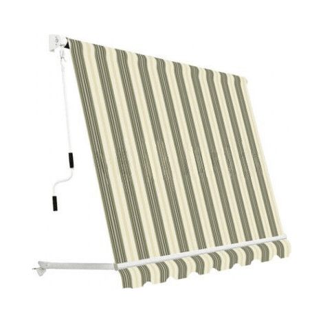 TENDA DA SOLE A CADUTA BALCONE SENZA CASSONE 2,5x2,5 MT BEIGE RIGATO 3936 (1/2)