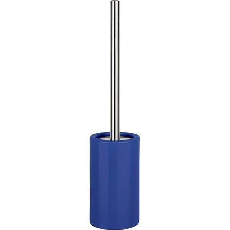 Brosse Wc avec support Céramique TUBE Bleu Navy Spirella (1/2)