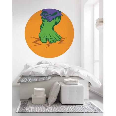 Photo Murale Ronde  Marvel Avengers pieds vert de Hulk Pop Art - 125 cm (1/3)