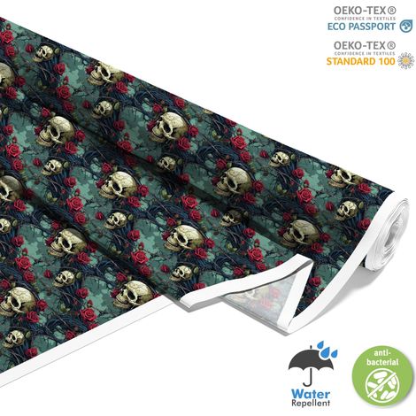 Outdoor dekostoffe oxford - Motiv der Schädel I DX4842 (1/5)