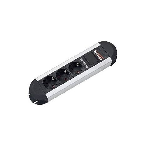 BACHMANN STECKDOSENLEISTE PRIMO CLASSIC ALU, 3-FACH OHNE