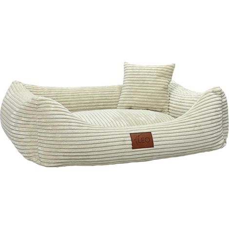 1 lit pour chien, velours côtelé, housse lavable, base antidérapante, grand modèle 115x90cm, intérieur (1/5)
