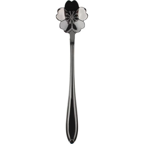 Cuillère À Café En Acier Inoxydable Motif Fleur De Cerisier Pour Boissons Et Desserts Lot De 1 (1/5)