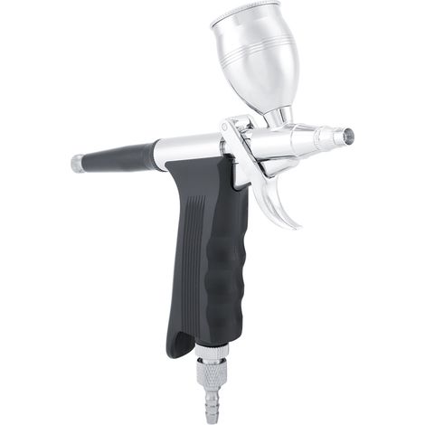Pistolet de peinture aérographe à gravité G-166A, double action, kit avec buse 0,5mm, pulvérisateur à air comprimé, finition précise et uniforme. (1/5)
