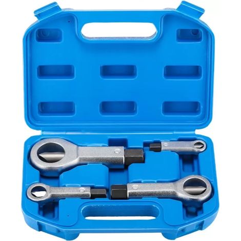 Nut Splitter - 9 mm - 27 mm - Adjustable Metal Nut Extractor for Stuck Broken Corroded Nuts - 4 Pieces (1/5)