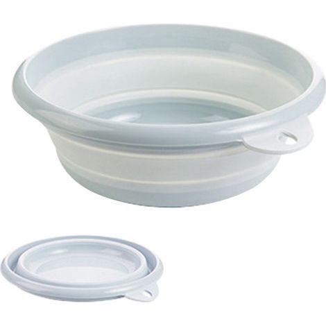 Bassine pliable et réutilisable, bassine ronde pliable, panier de rangement pour la cuisine, idéal pour le camping, la maison et les camping-cars. (1/5)