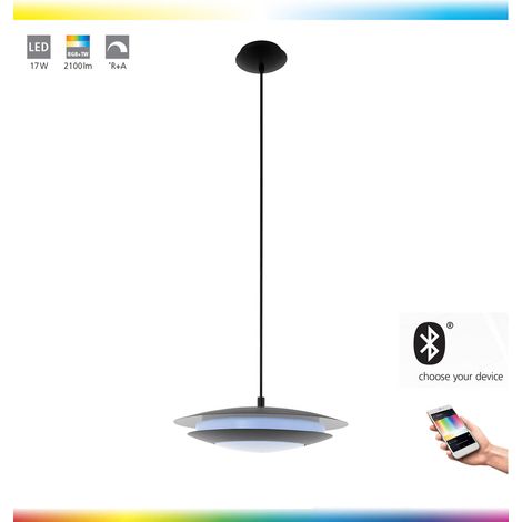 Smart Home RGB LED lampe suspension couloir suspendu plafonnier APP DIMMABLE noir Eglo 96978 (1/5)
