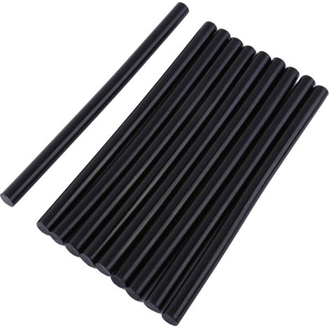 10 bâtons de colle chaude noire 7mm/11mm pour pistolet à colle électrique DIY (11×200mm) (1/5)