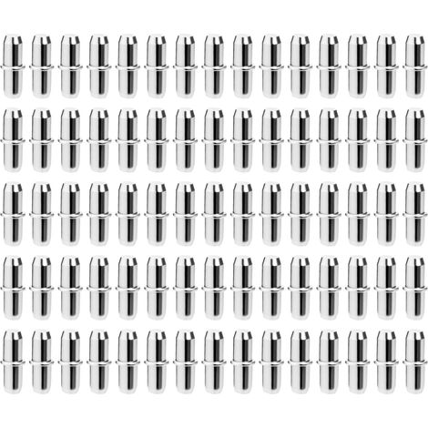 75 Pcs Support Etagere Placard Armoire, Cheville de Support d'étagères Cylindriques, Broches Taquet Etagere Chevilles, goupilles de supports d'étagère pour Armoires, Placards, Meubles (5 x 17 mm) (1/5)