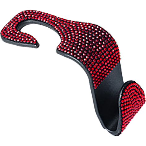 Porte-Vêtements Siège Auto Crochet Cristal Organisateurs Dossier pour Sac Manteau Sacs Courses Rouge (1/5)