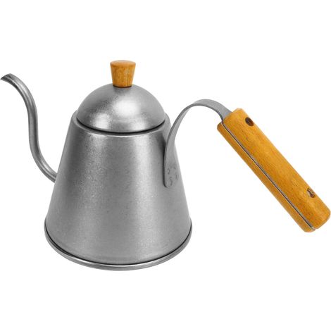 Verseuse à café 1000 ml en acier inoxydable, bec col de cygne, grande capacité, pour bureau, café et camping (1/5)