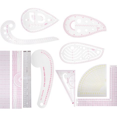 Règle de couture multifonctionnelle pour la confection de vêtements et travaux DIY (1/5)