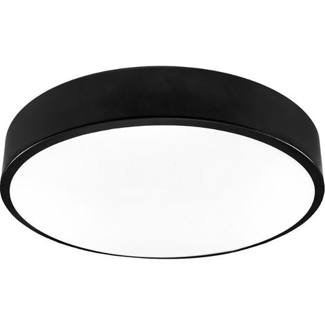 Plafonnier Rond Noir - 30x5 Cm - 24w - Éclairage Intérieur - Plafond Led (1/4)