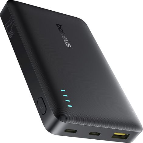 Powerbank da 10000 mAh 22,5 W EnerFill FP21 USB-A USB-C con cavo USB-C - nero (1/5)