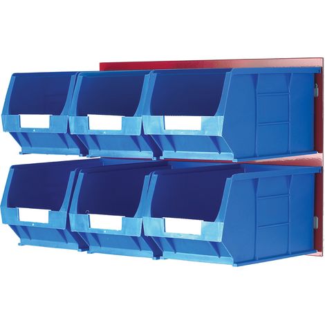 Unité de stockage de panneaux porte-outils RS PRO Bleu, Rouge en PP, 300mm x 455mm x 300mm ( Prix pour 1 )