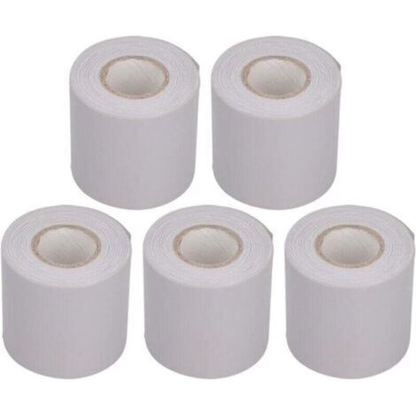 XVX Lot de 5 rubans d'étanchéité pour conduits de climatisation, tuyaux en cuivre, PVC, isolation pour climatiseur, ruban résistant à la traction, largeur 60 mm (1/4)